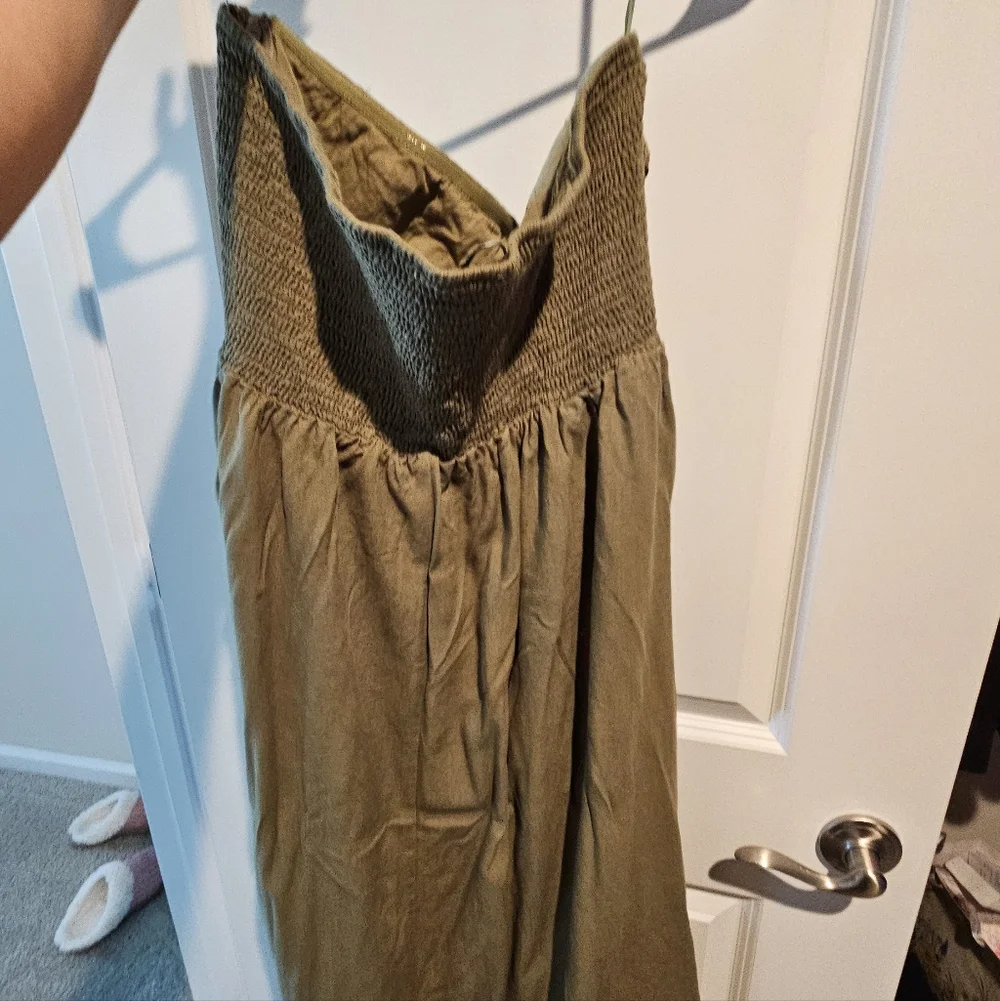 Petal & Pup Olive Strapless Dress - Picture 4 of 6